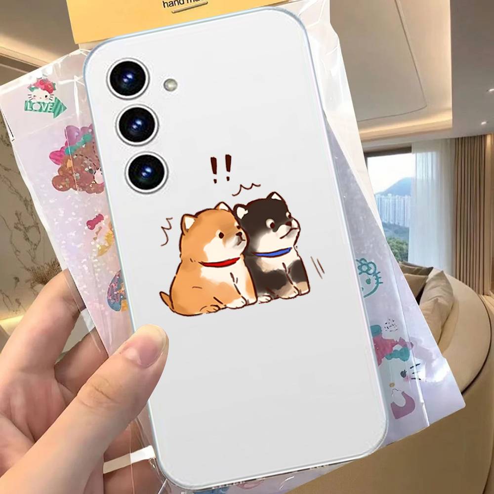 S-Shiba I-Inu Phone Case For Samsung Galaxy Transparent Cover A52 A12 A51 S21 Edge S22ULTRA S23 S24 S20LITE Plus Ultra