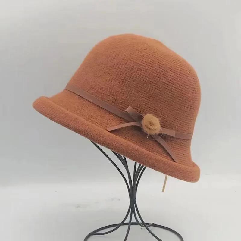 Curled Top Hat Autumn and Winter Thin Japanese Fashion Bucket Hat Sunscreen Visor Hat