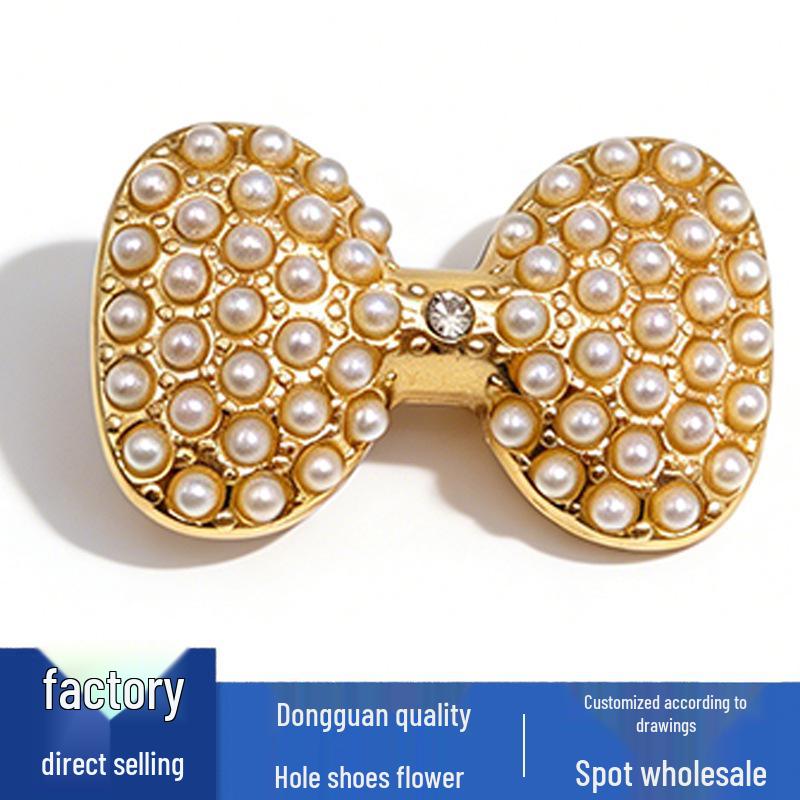 Shoe Flower Accessories: Metal Rhinestone Pearl Buckles & Decorations