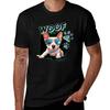 Mini Pitbull Terrier with Sunglasses Woof TShirt Sweat Absorbing Sports Tee Shirt