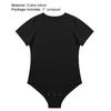 Bodysuit Pajamas Bodybuilding Short Sleeve Solid Color Crew Neck Men One Piece Underwear Romper for Home