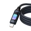 120W Colorful Luminous Charging Cable for Type-C Devices (Compatible with Huawei, Xiaomi, and Apple)
