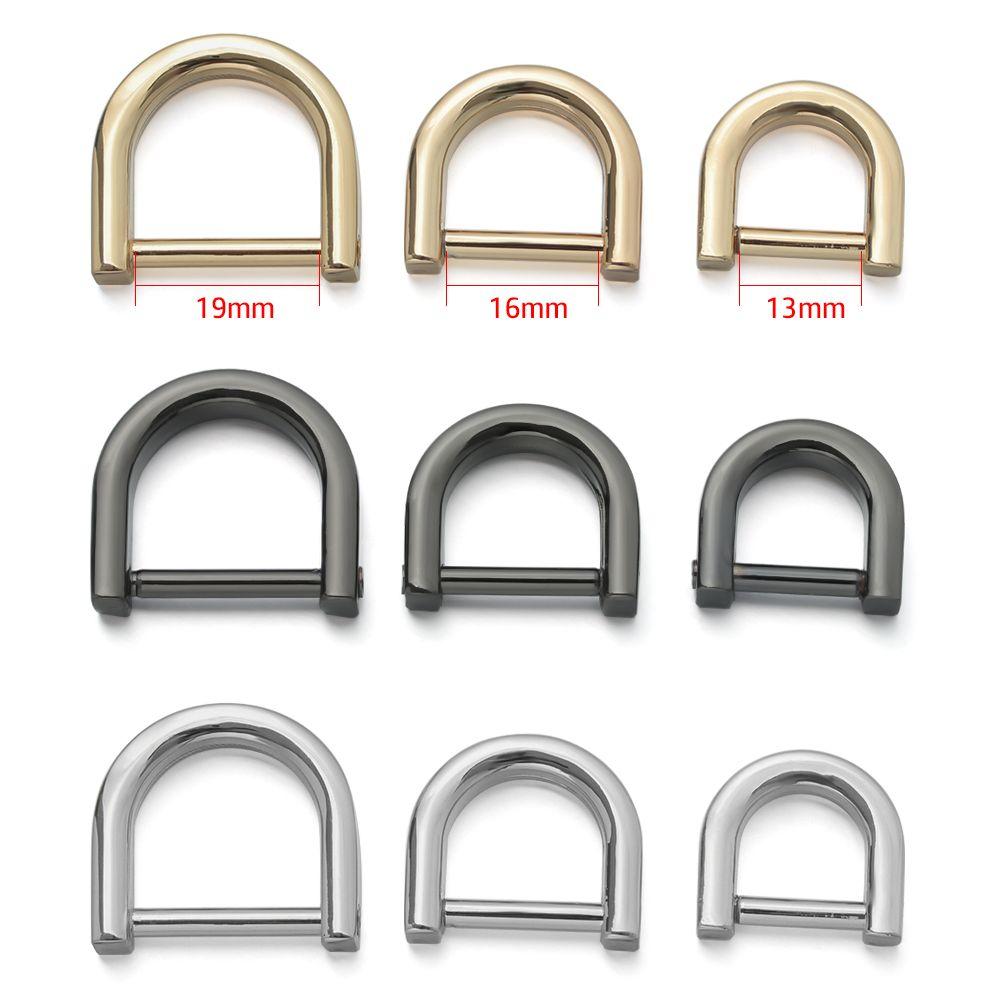 1PCS Metal Belt Handle Bag Strap Accessories Shoulder Webbing Buckle Open Screw Clasp Leather Craft D Ring Buckle