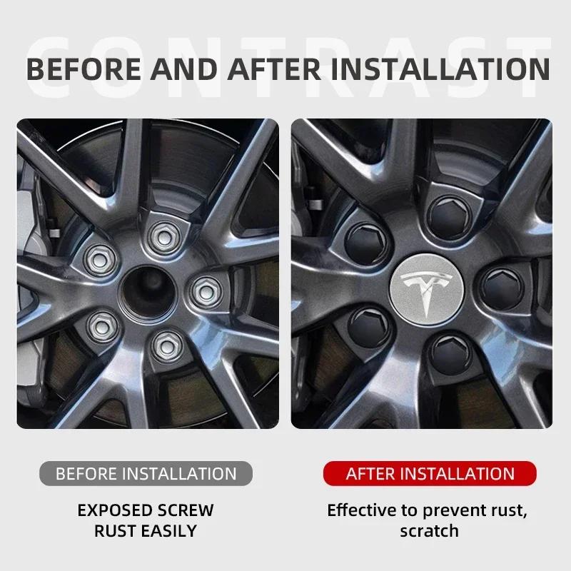 Adesivo per Auto 2025 Nuovo Tesla 4pz 56mm Copricerchi per Auto per Tesla Model S X 3 Y Roadster Accessori Tappo Centrale per Cerchi A