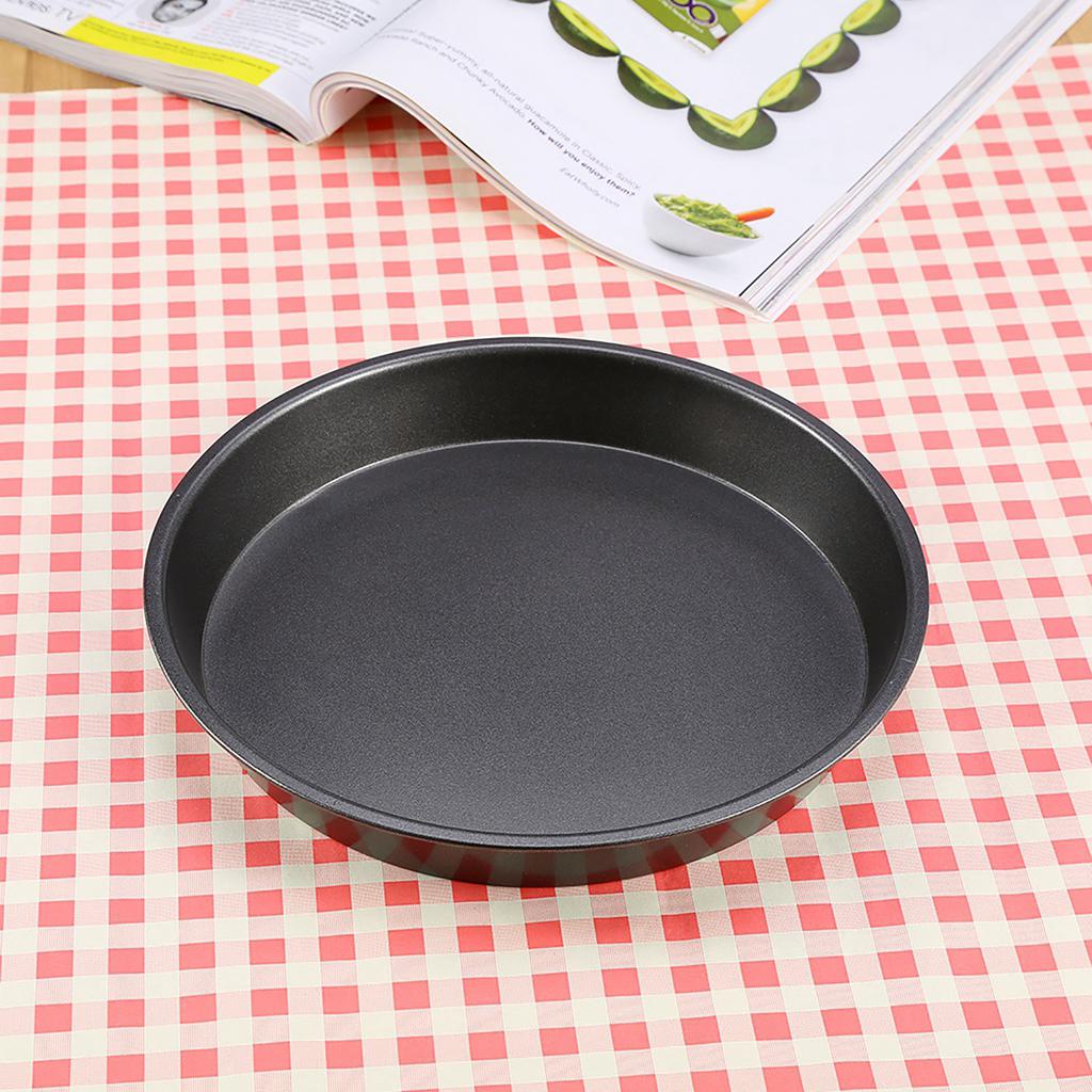 9 zoll Carbon Stahl Antihaft Runde Pizza Pan Mikrowelle Backen Gerichte Pfannen Pie Tray Backen