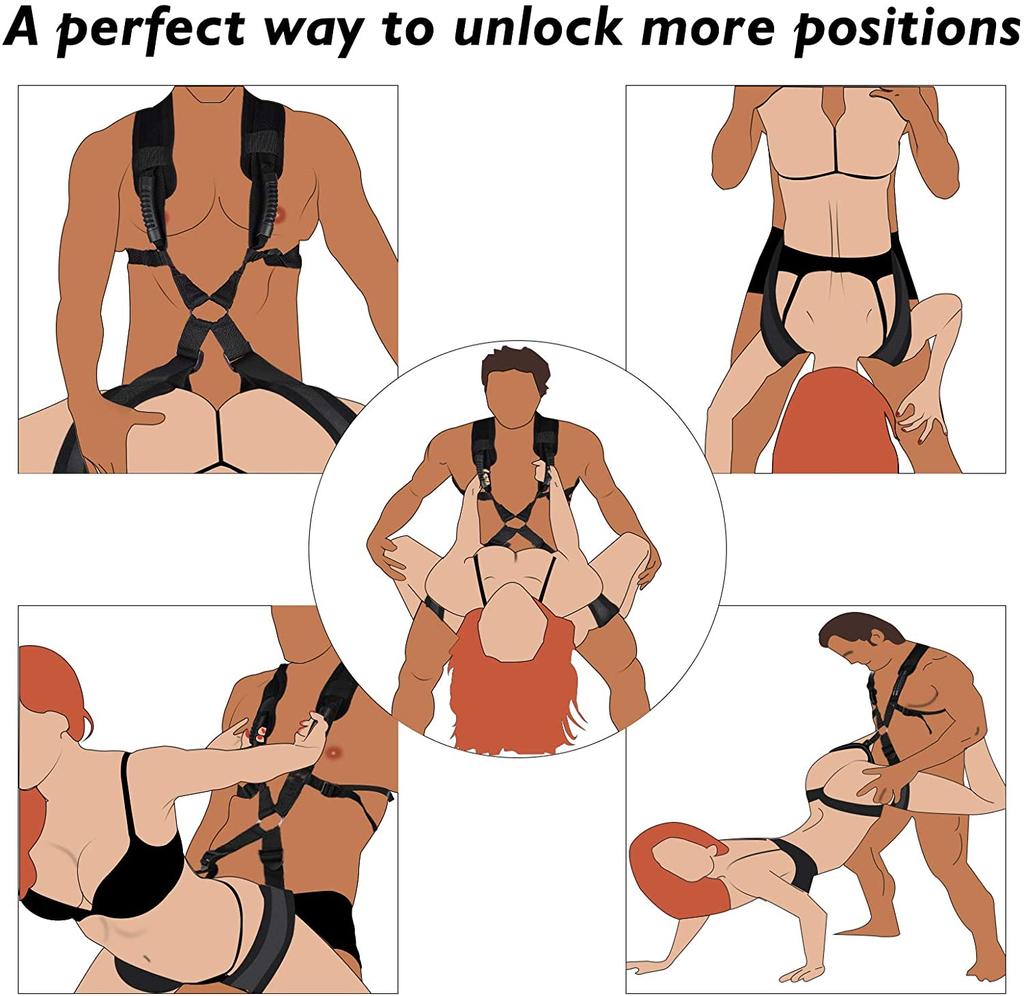 Sex Toys for Couples Self Bandage Restraints Belt  Sets Shoulder Sex Swing Leg Spreader Rope SM Slave Harness Adult Game