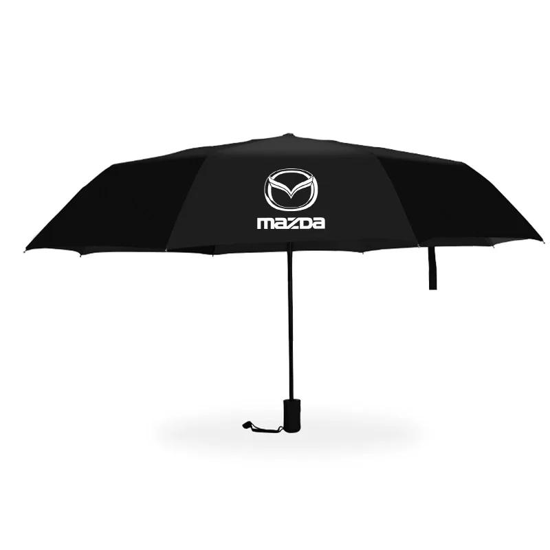 For Mazda Car Automatic Folding Umbrella large travel business vehicle umbrella For Mazda 3 6 BL BM GJ CX3 CX-5 CX5 Car Goods Ac