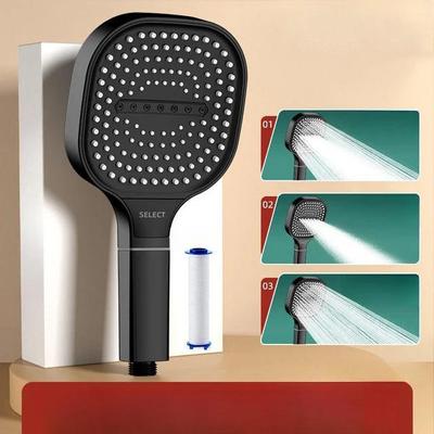 3 Modi Hochdruck-Duschkopf Massage-Duschkopf mit Filter Regenhahn Badezimmerzubehör