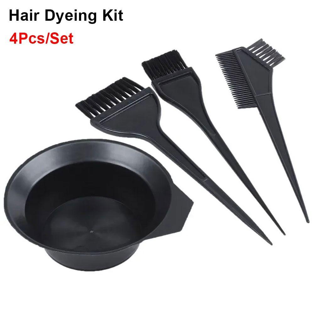 4Pcs/Set DIY Hair Dyeing Kit Salon Hair Dye Tools New Stirring Brush  For Hair Coloring Bleaching