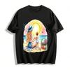 Sunset Beach Mama und Baby Grafik Lässiges T-Shirt Reines Baumwoll-T-Shirt