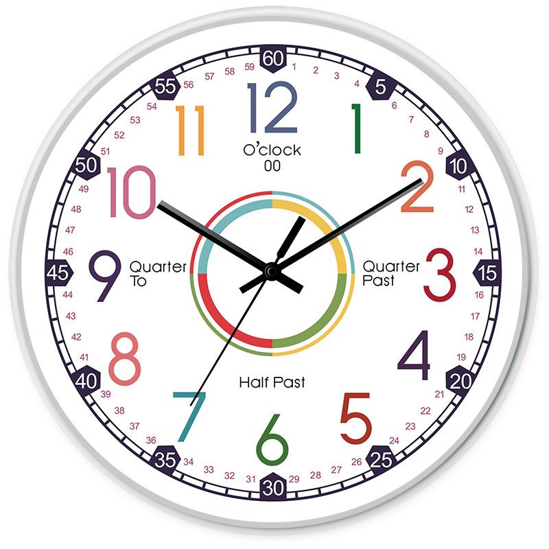 

Japanese Radio Early Education Wall Clock Learning Clock Silent Clock Children s Room Bedroom Quartz Clock Home Cartoon Wall Hanging 120 white frame black needle