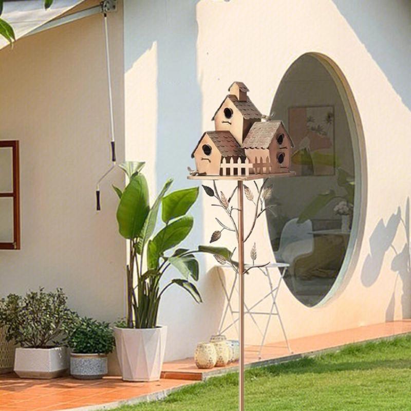 Bird house bracket metal ornaments outdoor birdhouse birdhouse garden decoration metal craft ornaments
