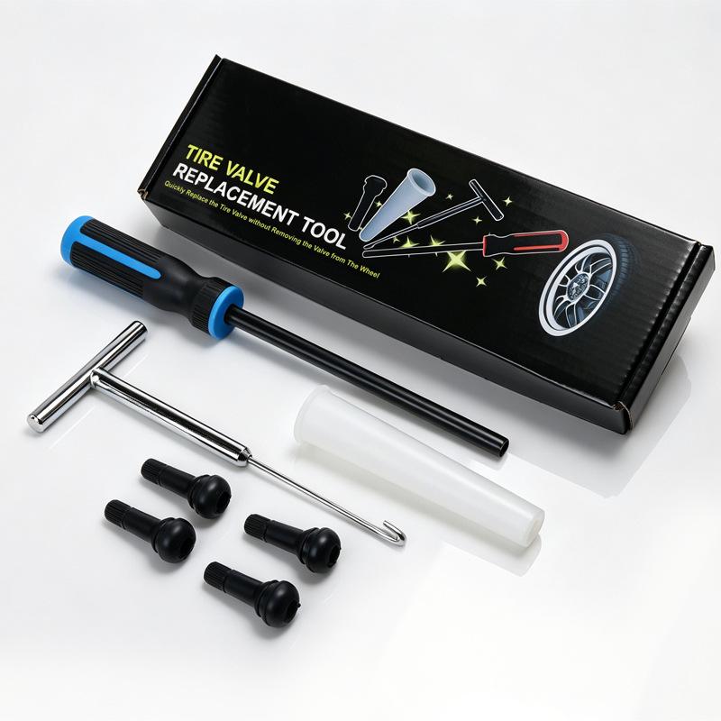 Tire Valve Stem & Core Installation and Repair Tool Kit