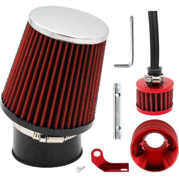Upgraded Mini Bike Air Filter Adapter Kit for Predator 212cc Coleman CT200U CT200U-EX BT200X KT196 224cc 196cc 6.5hp Honda GX160 GX200 Engine Go Kart