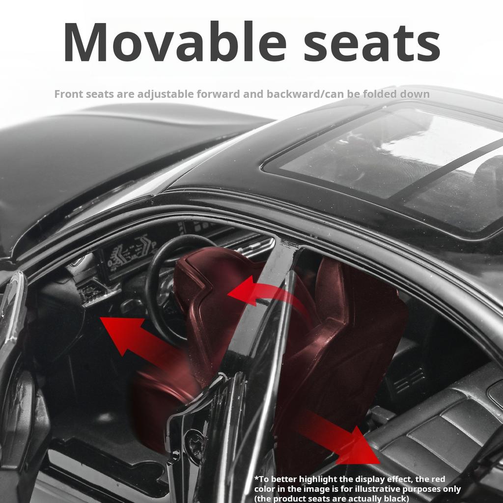 1:24 BMW 3 Series Alloy Diecast Car Model Simulation Vehicle Ornament with Movable Seats Toy Car & Collection Decoration Gifts