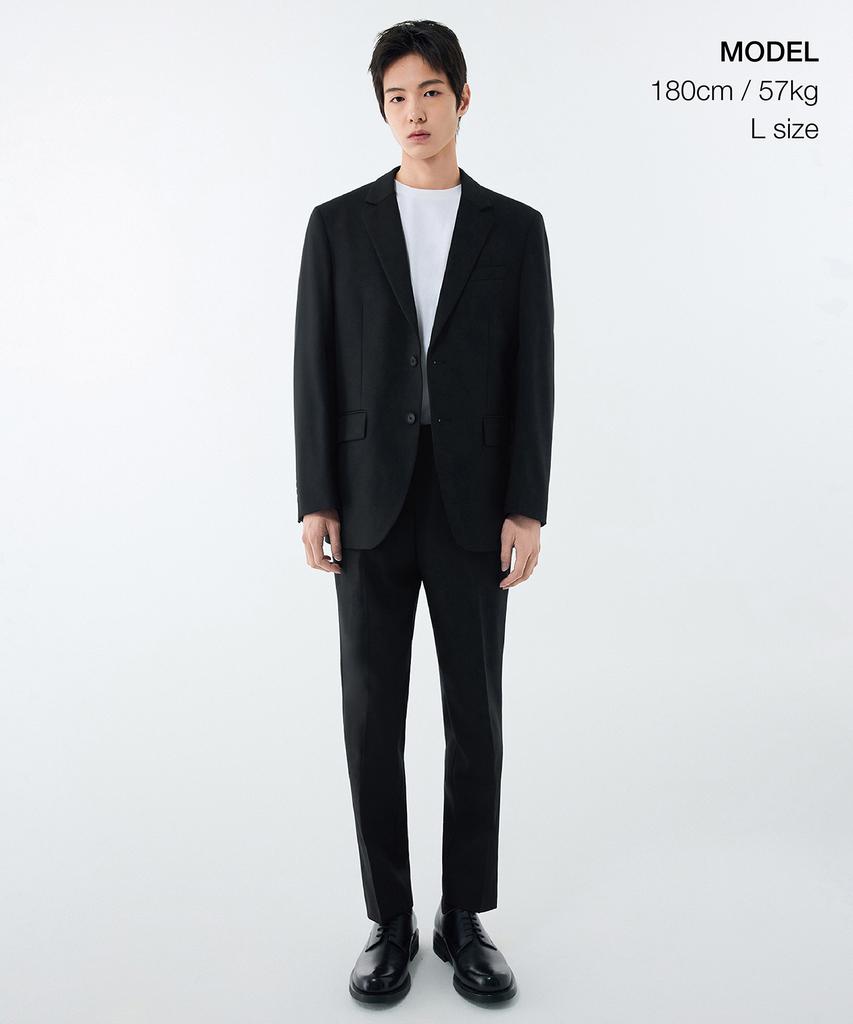 Musinsa Standard Wool Blend Relaxed Basic Blazer [Black]