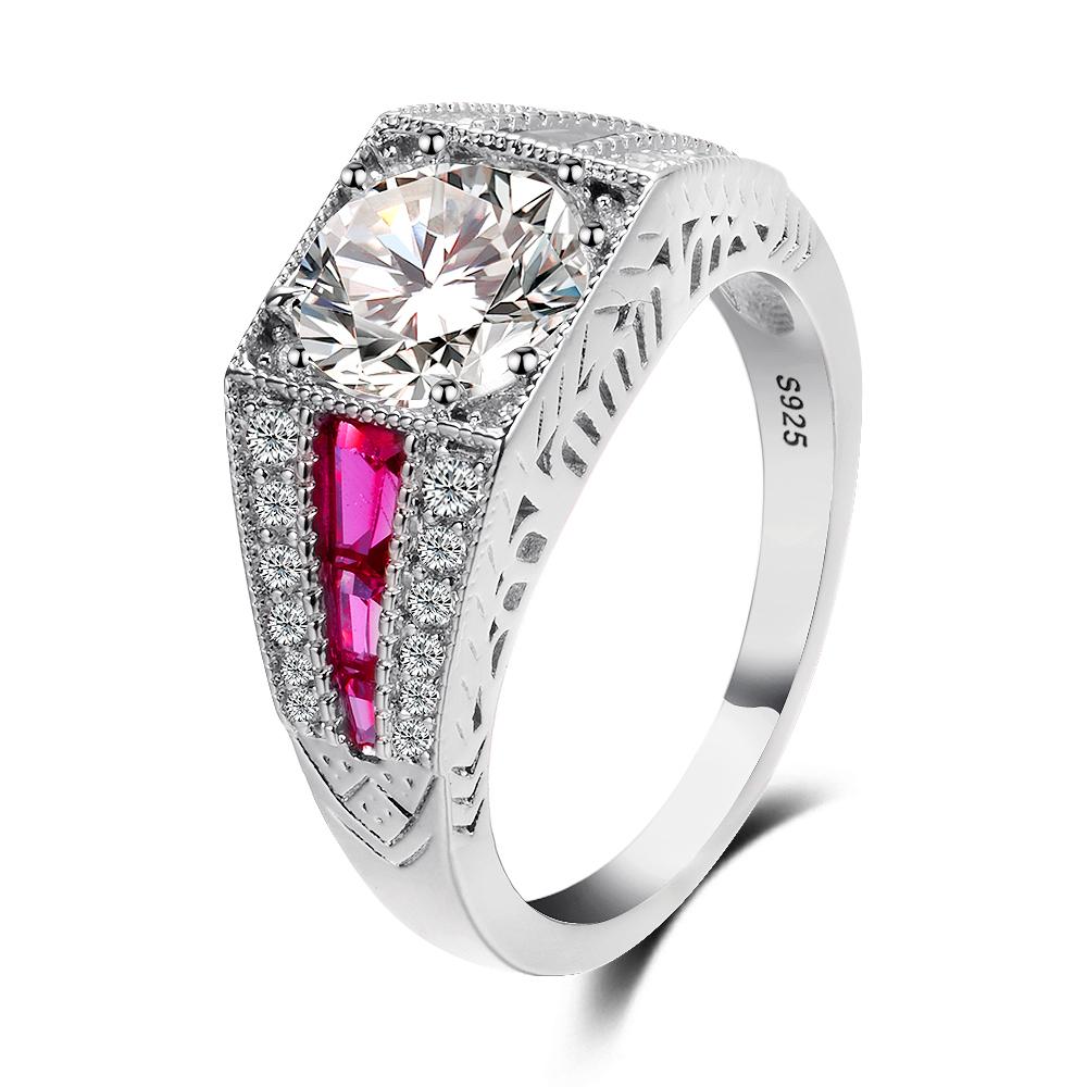 Fashion Blue Spinel Rings For Women CopperColor Ring With Zircon Stones Wedding Engagement Gift Fine Jewelry Party Birthday
