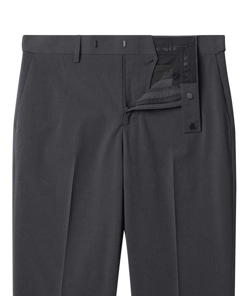 MUSINSA STANDARD [Cooltandard] Semi-Wide Hidden Elastic Waist Slacks [Gray]