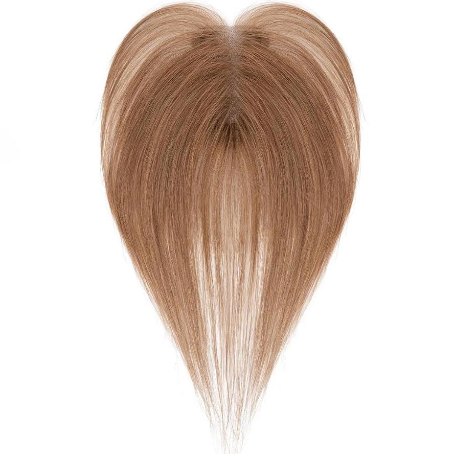Fluffy Real Hair Bangs Wig for Women: Covers Gray Hair, Lightweight with Seamless Sideburns for Added Volume