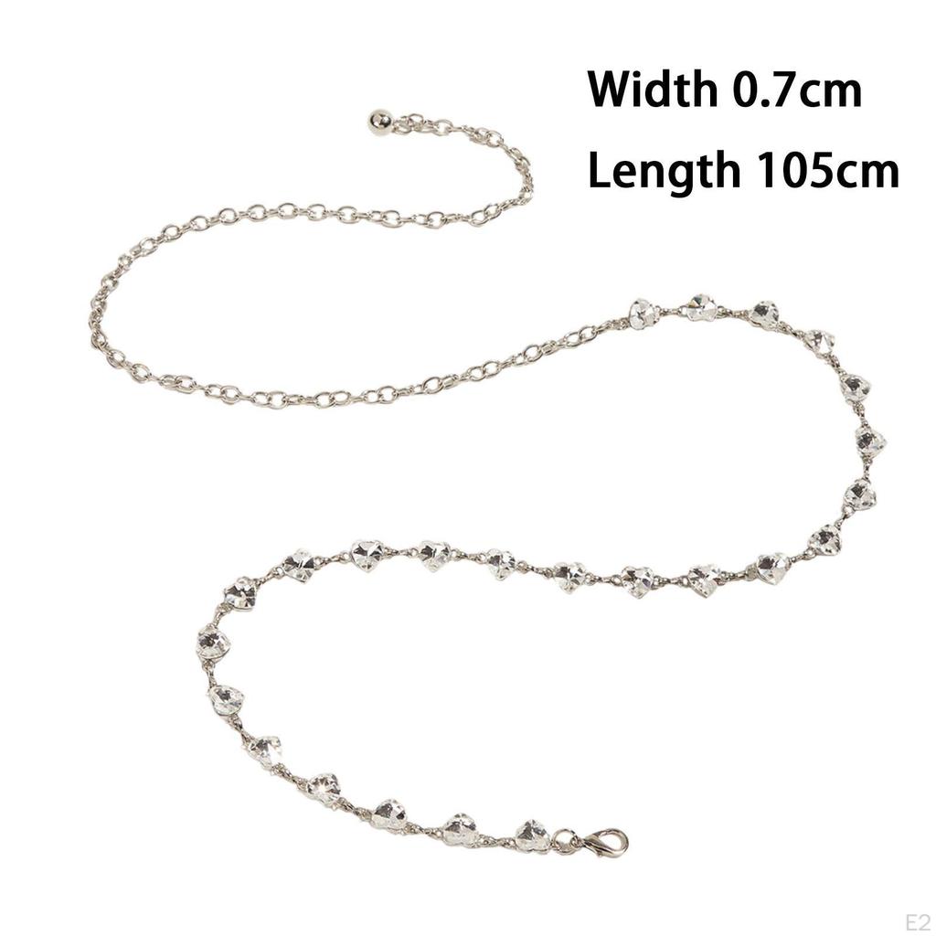 Kvinners midjekjede justerbart kroppslenke belte for kostyme bukser klær dekorasjon