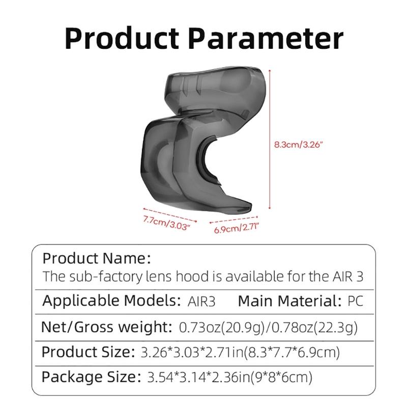 Lens Cover Drone Accessories Gimbal Lock Lens Cover Camera Guard Protector for DJI Mavic AIR 3 Lens Hood