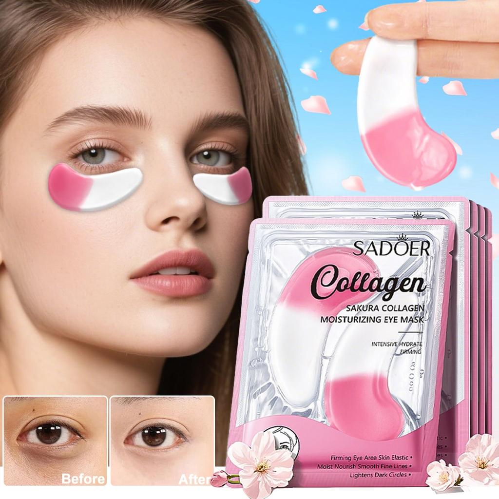 1 Pair/3 Pairs/5 Pairs Collagen Moisturizing Eye Mask, Gel Eye Mask, Fades Fine Lines And Wrinkles