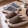 Waterproof cotton slippers men's new autumn and winter indoor home warmth thick bottom stepping on shit hair slippers women