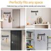 Modern Wall Mount Key Holder 8 Hooks, Adhesive or Drill Installation, Key Organizer Rack for Entryway Kitchen Hallway RV Decor