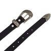 Voodoo Cats Western 25mm Echtes Rindsleder Tochigi und Made in Japan Gürtel, Breit, 3-Punkt-Schnalle, Leder, Leder, Herren Damen, (Schwarz)