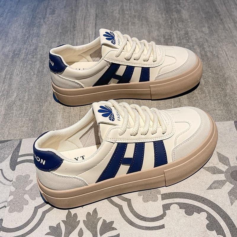 

Little white shoes platform Forrest Gump explosion women s board shoes 2025 autumn new versatile Korean version of Internet celebrity sports shoes ins 35 синий