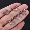 Bone Great U Type Women Zircon Lady Stud Earrings Jewelry Drop Earrings Dangle Earring