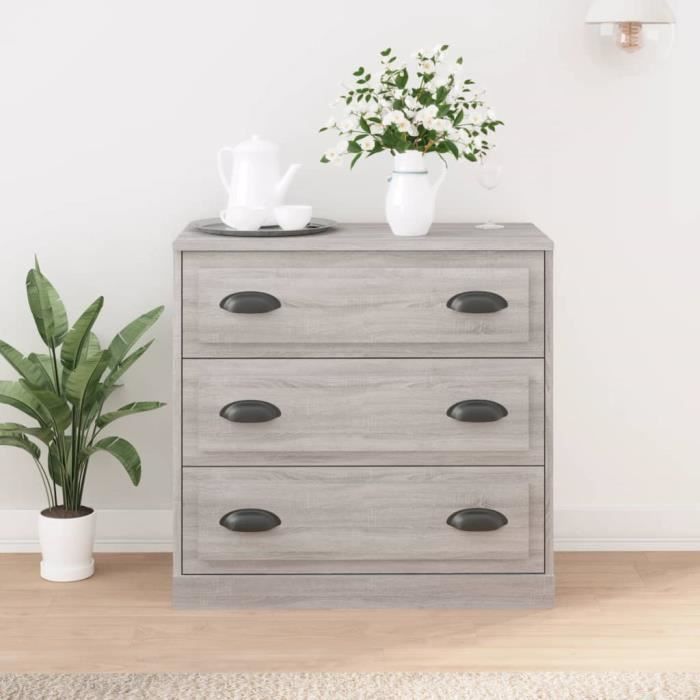 VidaXL Buffet sonoma gris 70x35,5x67,5 cm bois d'ingénierie 816230