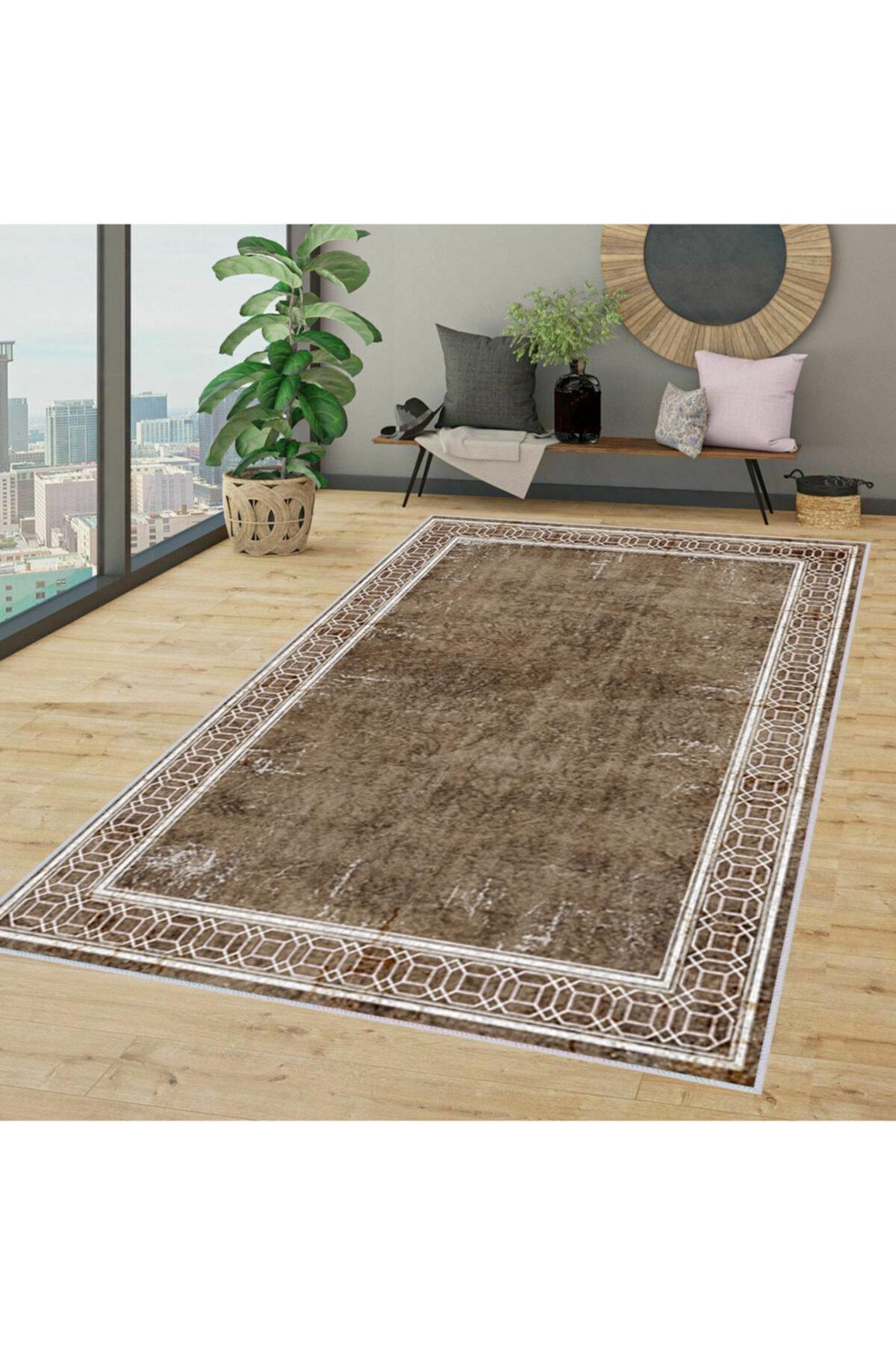 

Rovigo Home Моющийся ковер с принтом RVG1343-HT239 50x80 коричневый