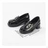 Doll Loafers with Buckle 1/4 Scale BJD Shoes Pull On Black a