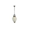 Suspension - Design Arabe - Verre et Métal - Blanc - 25W - 23x23x33cm