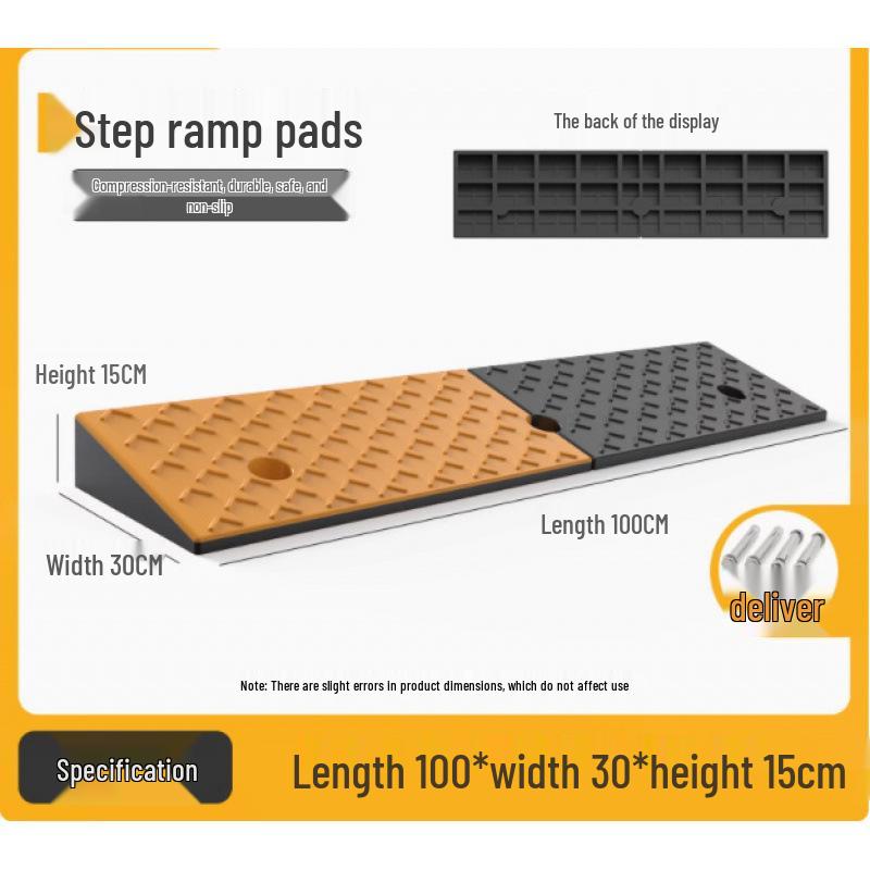 Rubber Curb & Threshold Ramp Mat for Home and Car 