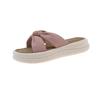 Cool Slippers Female Summer Wear 2025 New Fairy Style with Skirt Platform Beach Sandals Fashion Satin One-word Drag