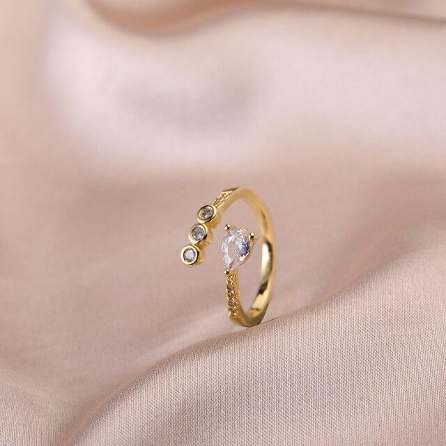 Ins Tide Adjustable Stainless Steel Rings For Women Simple Temperament Engagement Wedding Rings Fashion Jewelry Wholesale 2022