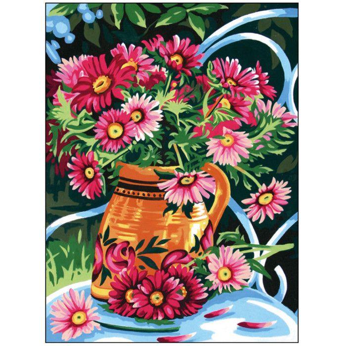 Canevas Pénélope Antique Bouquet d'été 40X50cm