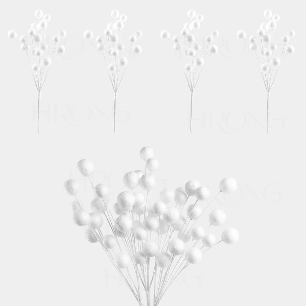 Christmas Tree Ornament White Snowball Foam Decorations for Holiday Window Setup and Party Displays with Classic Seasonal Style