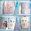 A5 Sticker Transparent Includes 20 Refill Sheets 2 PP Perfect for Rainbow Gift Idea for Girls Book, Clear, 6-Hole Binder, + Sheets, Sketching,