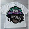 STREETRICH Y2k Harajuku Streetwear Men and Women Short Sleeved Fashion New Cartoon Print Design Shirt Retro Hip Hop Trend Oversized T-Shirt