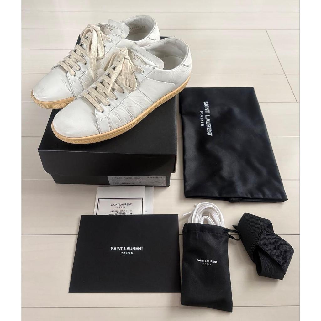 Used SAINT LAURENT Saint Laurent Sneakers White Size 37 With Extra Laces and Box