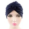 Solid Color Pleated Women Cancer Chemo Hat Beanie Turban Head Scarf Wrap Cap