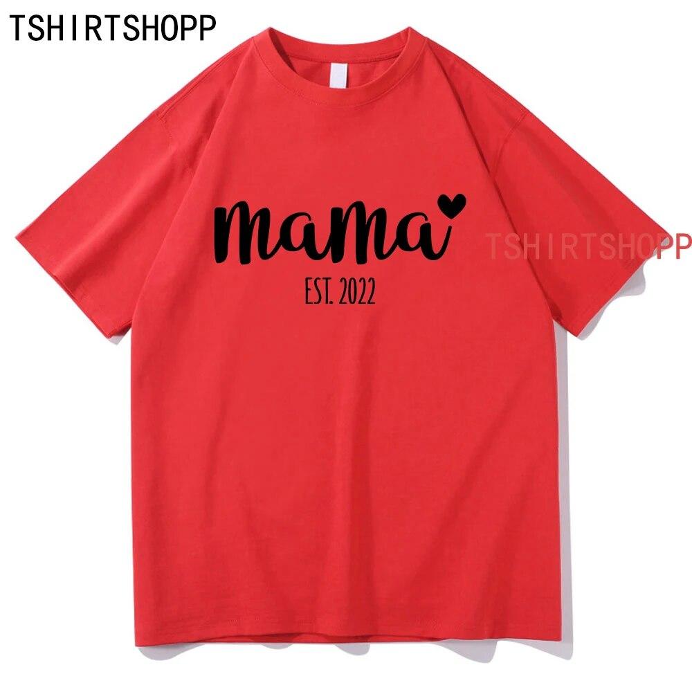 Mother's Day Tshirt Kawaii Clothing High Quality Cotton Tops Women TShirts Summer Short Sleeve T Shirt  Vintage Harajuku Clothes Unisex