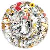 50 Hand-Painted Cute Cat and Animal Stickers - Waterproof Decor for Bottles, Phones, and Journals