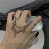 Punk Hip-Hop Kreuzring Hand Mehrschichtig Gefaltet Retro Fingerkette Verstellbare Ringe Schmuck Geschenk für Unisex Ring Party Ringe