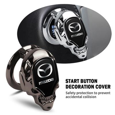 Car One-button Start Button Ignition Switch Rotating Protective Cover Accessories For Axela Demio Atenza CX5 CX3 CX30 CX60
