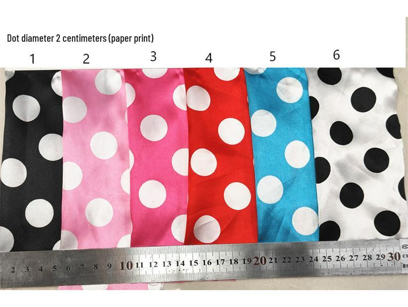 Satin-Stoff mit Tupfenmuster für Kleidung, Kleiderfutter, Homewear und Kopfbedeckungen