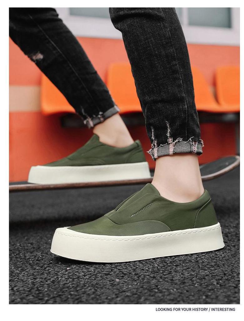2025 Summer Men's Non-Slip Breathable Canvas Sneakers with Thick Sole